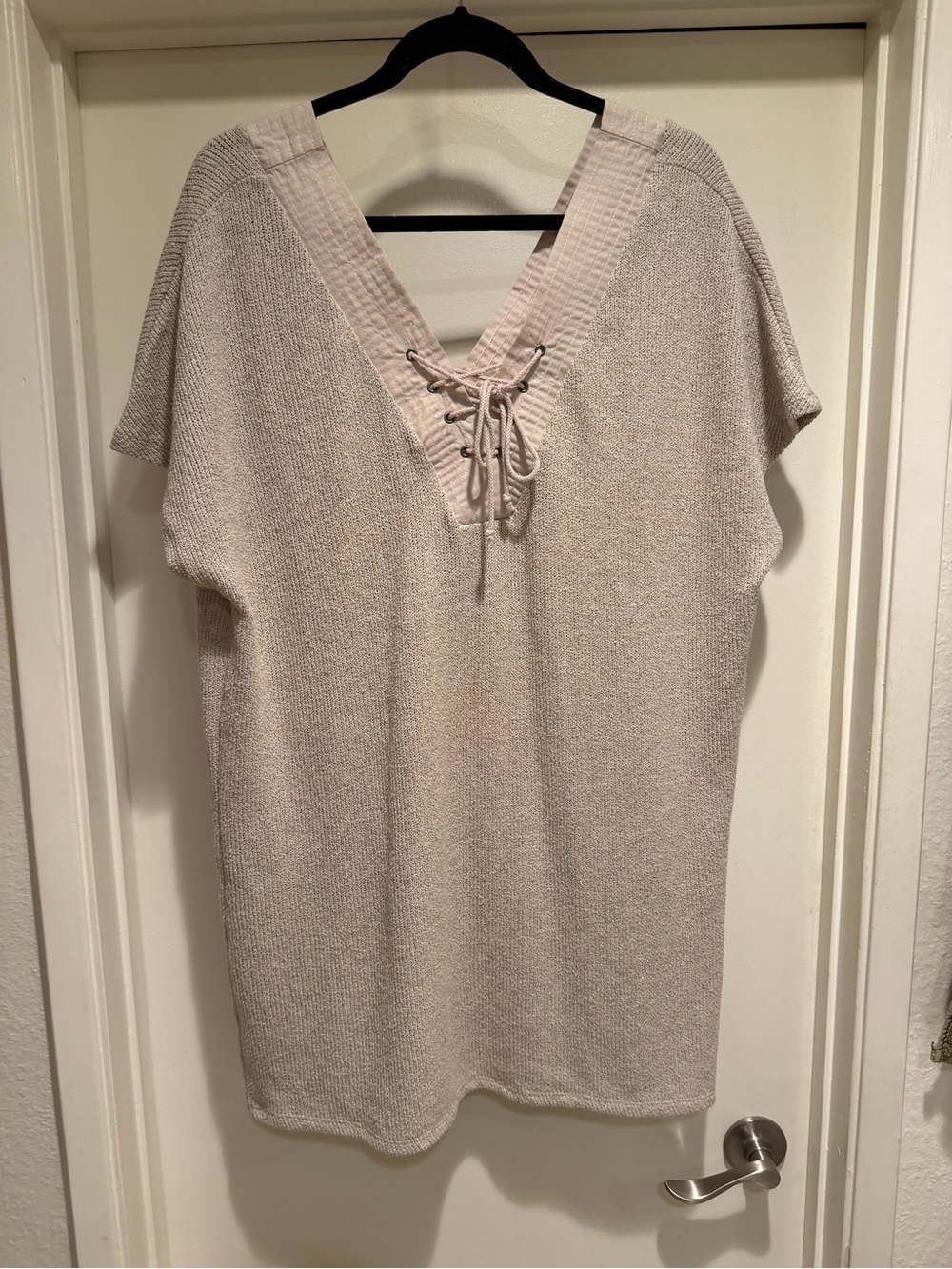 Lace-Up Mini Dress